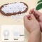 MIIIM 1200PCS 6x9mm Pony Beads Bulk, White Pony Beads for Bracelets Making Kit, Kandi, Hair Braids Crafts for Jewelry Making (White)